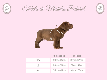 Peitoral Bling Bling Baby Pink