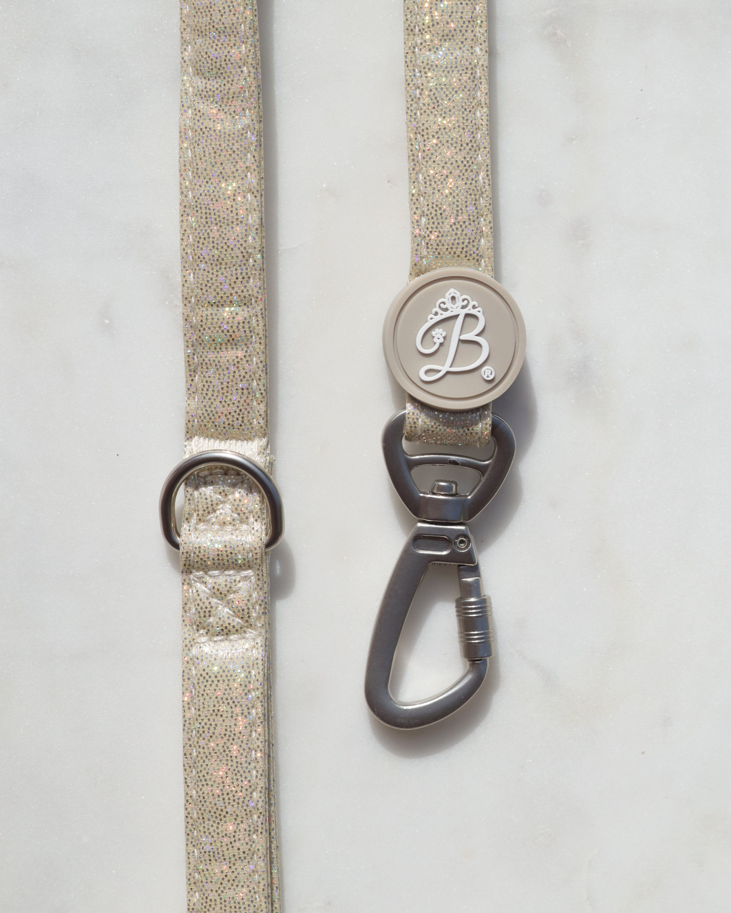Conjunto Peitoral + trela Bling Bling Baby Nude