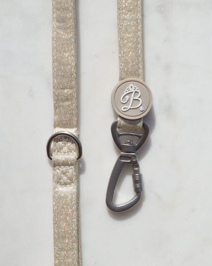 Conjunto Peitoral + trela Bling Bling Baby Nude
