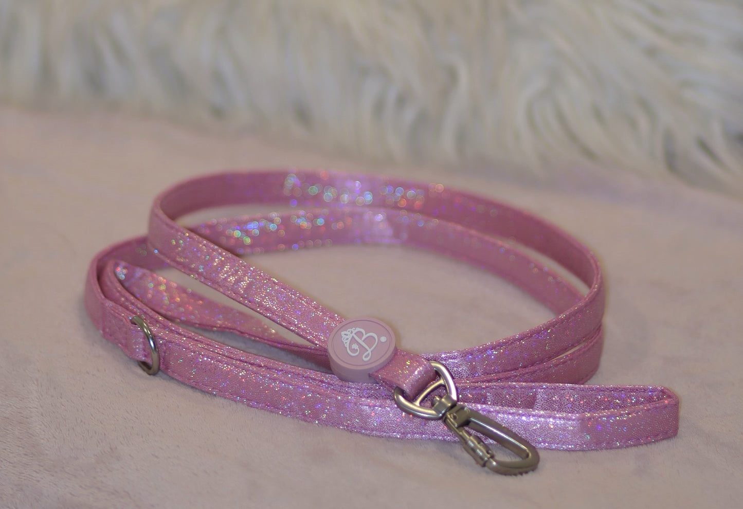 Conjunto Peitoral + Trela Bling Bling Baby Pink